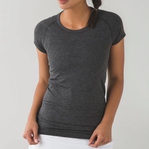 Lululemon Dark Heathered Grey Swiftly Tech Short Sleeve